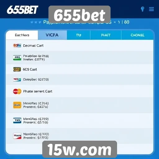 Métodos de pagamento aceitos na 655bet